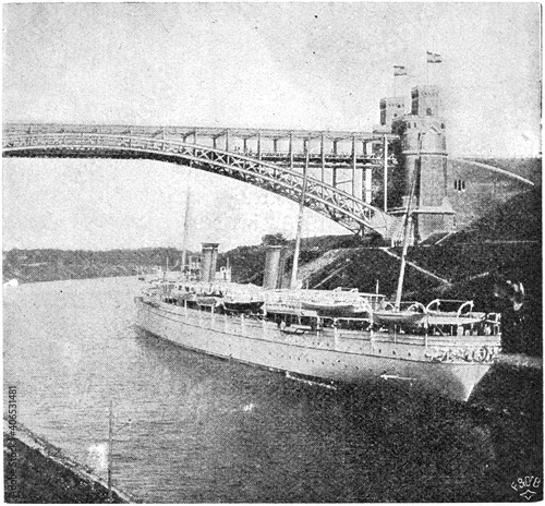 Foto Imperial Yacht Hohenzollern II on the Kiel Canal (1893)