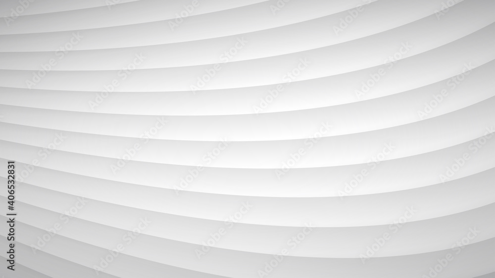 Abstract background of wavy curved stripes with shadows in white and gray colors Abstract background of wavy curved stripes with shadows in white and gray colors