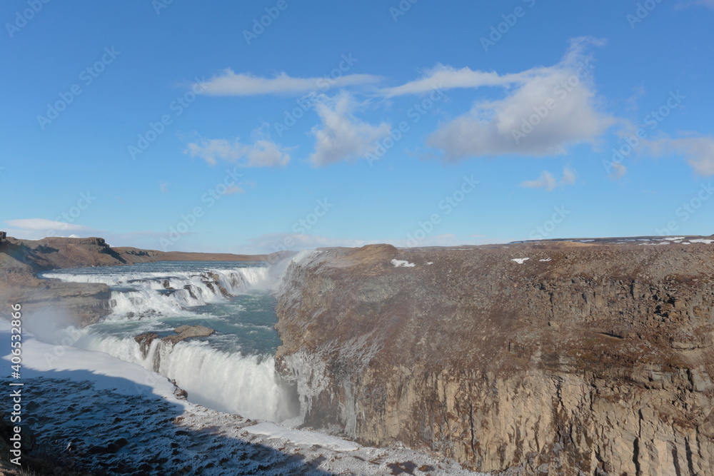 Gullfoss, Iceland; Apr. 14, 2017. Photographs of an 11-day 4x4 trip through Iceland. Day 1. Golden ring. This iconic route represents one of Iceland’s most popular day tours, where you can discover la