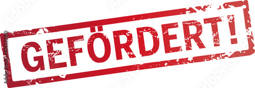 roter Stempel Gefördert
