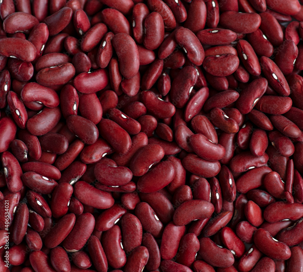 Raw red beans. Beans are a source of healthy plant protein Raw red beans. Beans are a source of healthy plant protein
