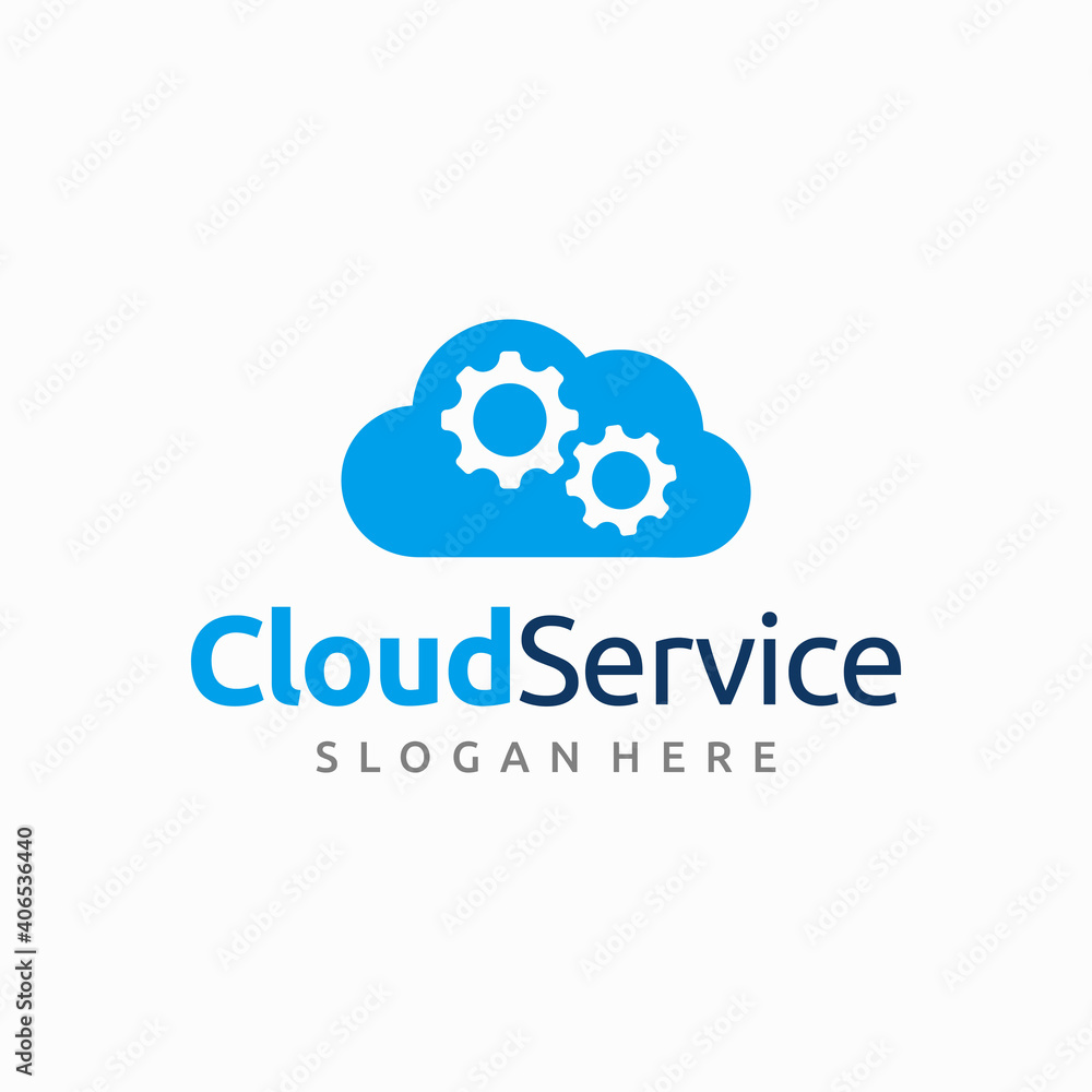 cloud computing, cloud services, cloud with gear logo design template vector cloud computing, cloud services, cloud with gear logo design template vector