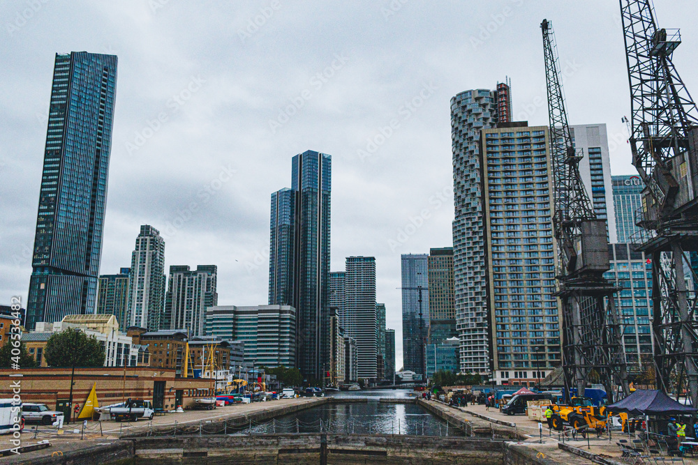 Obraz premium Canary wharf skyline