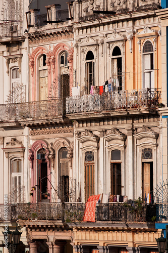 Photography Old building along The Prado (Promenade);  Havana, Cuba