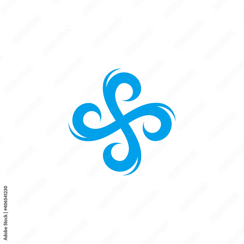 swirl wavy circle geometric motion water symbol vector swirl wavy circle geometric motion water symbol vector