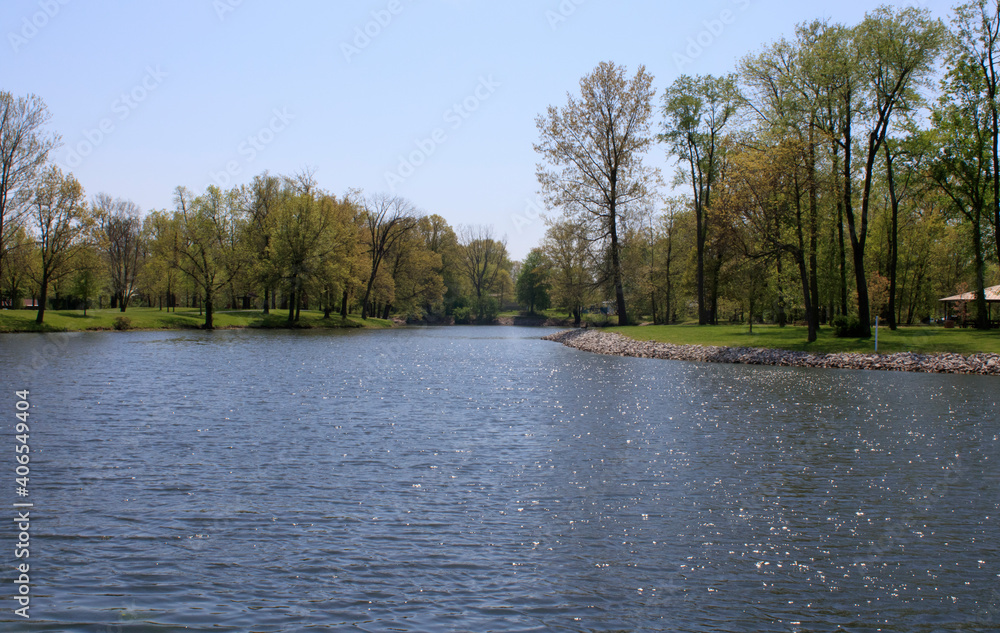Sparkling Pond on a Sunny Day Sparkling Pond on a Sunny Day
