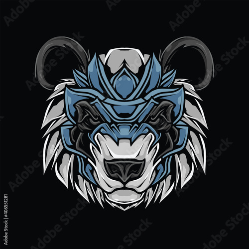 panda head t shirt illustration