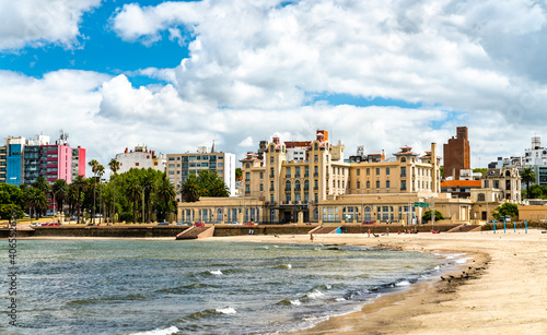 Tableau sur toile Mercosur Palace that houses Mercosur Parliament in Montevideo, Uruguay