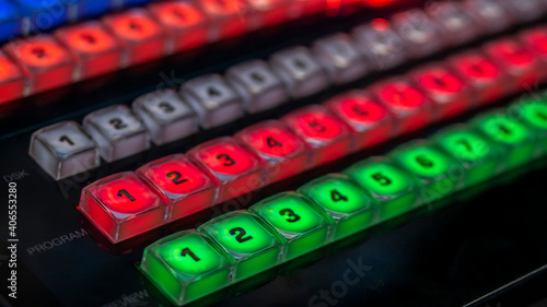 Bilde på lerret Video switcher of Television Broadcast