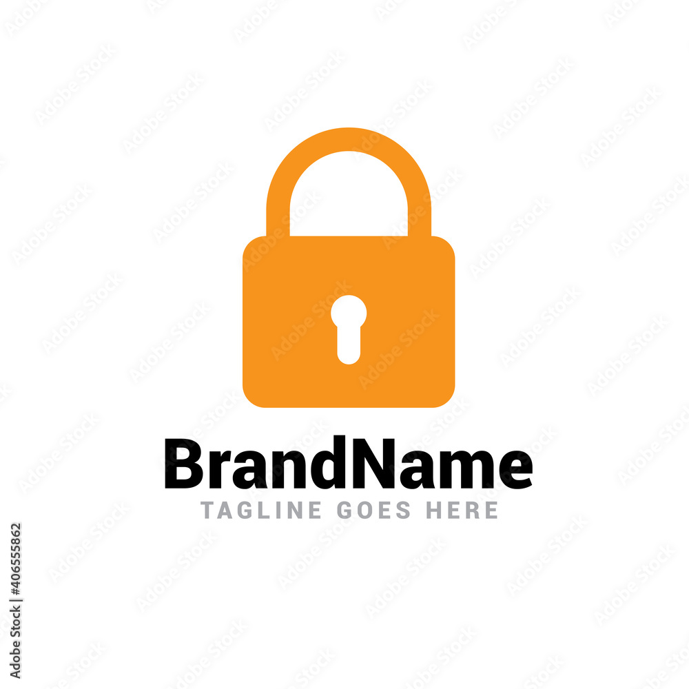 Padlock logo icon vector template. Padlock logo icon vector template.