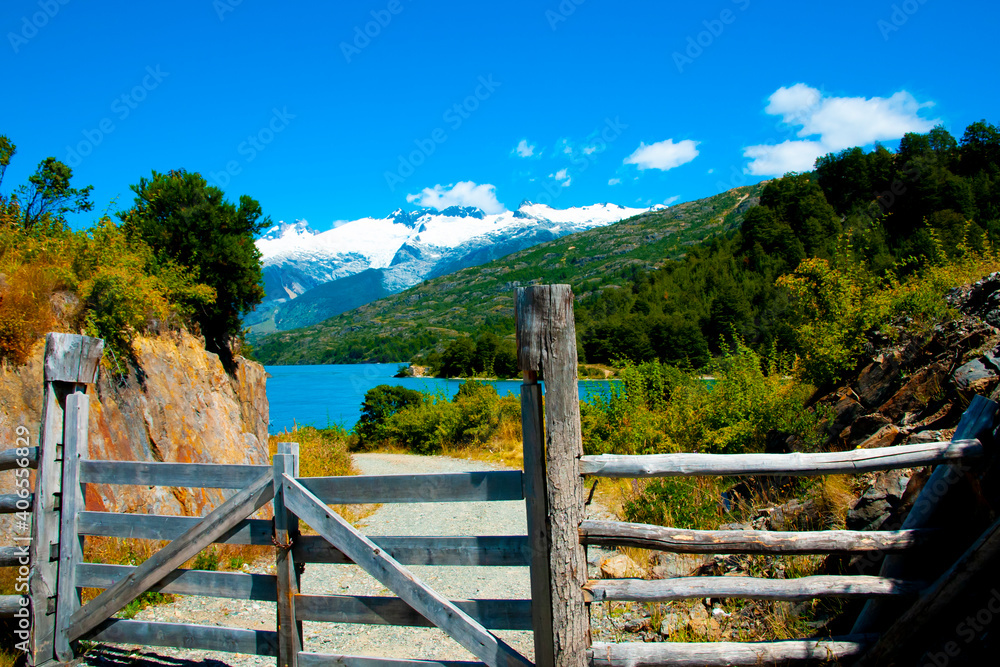 Fototapeta premium Pasture Gates in the Patagonia Andes