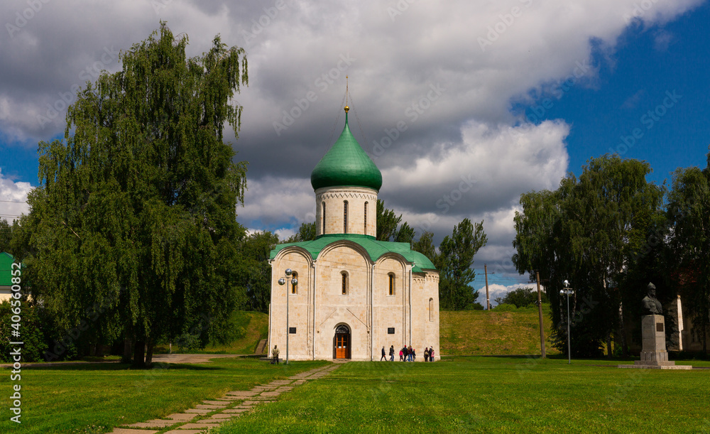 View of Spaso-Preobrazhensky cathedral in Pereslavl-Zalessky, Russia