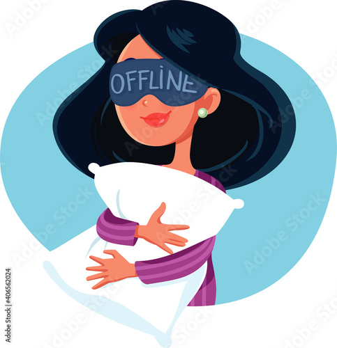 Woman Disconnected from the Internet Ready to Sleep