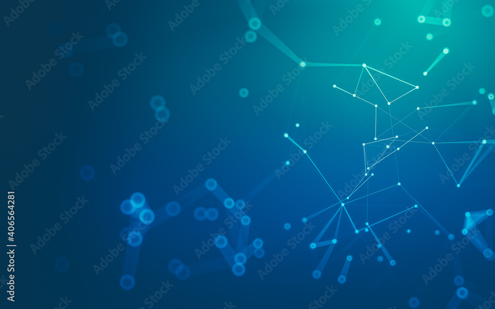 Abstract background. Molecules technology with polygonal shapes, connecting dots and lines. Connection structure. Big data visualization. Abstract background. Molecules technology with polygonal shapes, connecting dots and lines. Connection structure. Big data visualization.