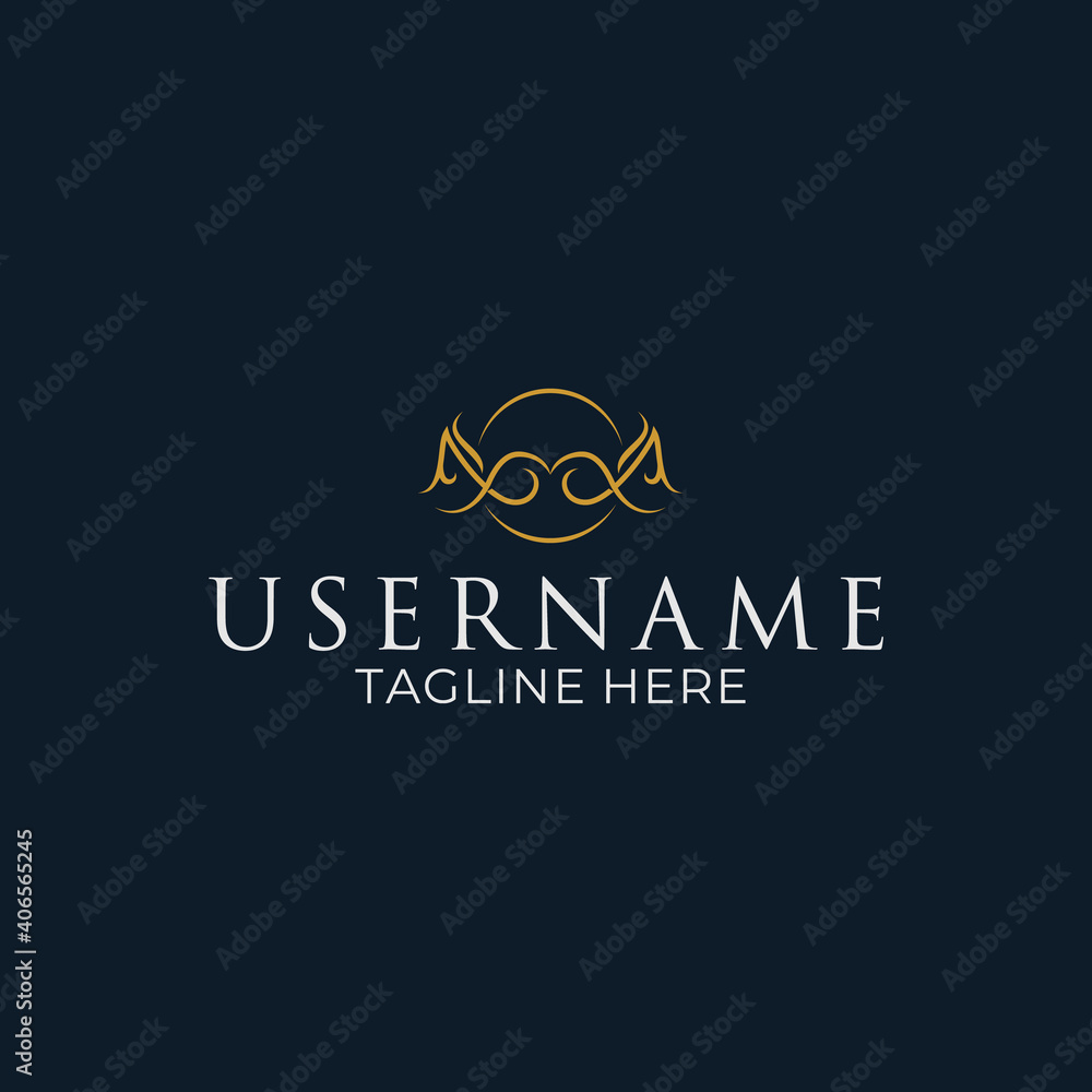 Abstract logo design with many curves with a feminine character. Abstract logo design with many curves with a feminine character.