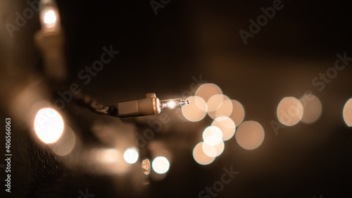 light bulbs in the darkness