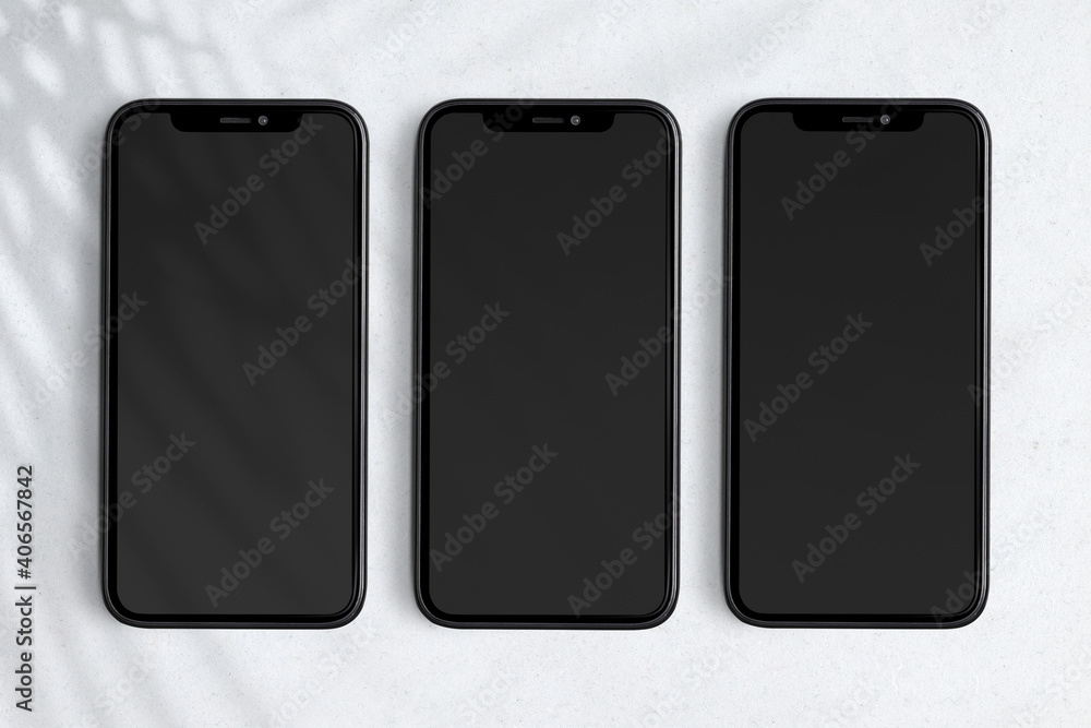 Mobile phone screen mockup digital device Mobile phone screen mockup digital device