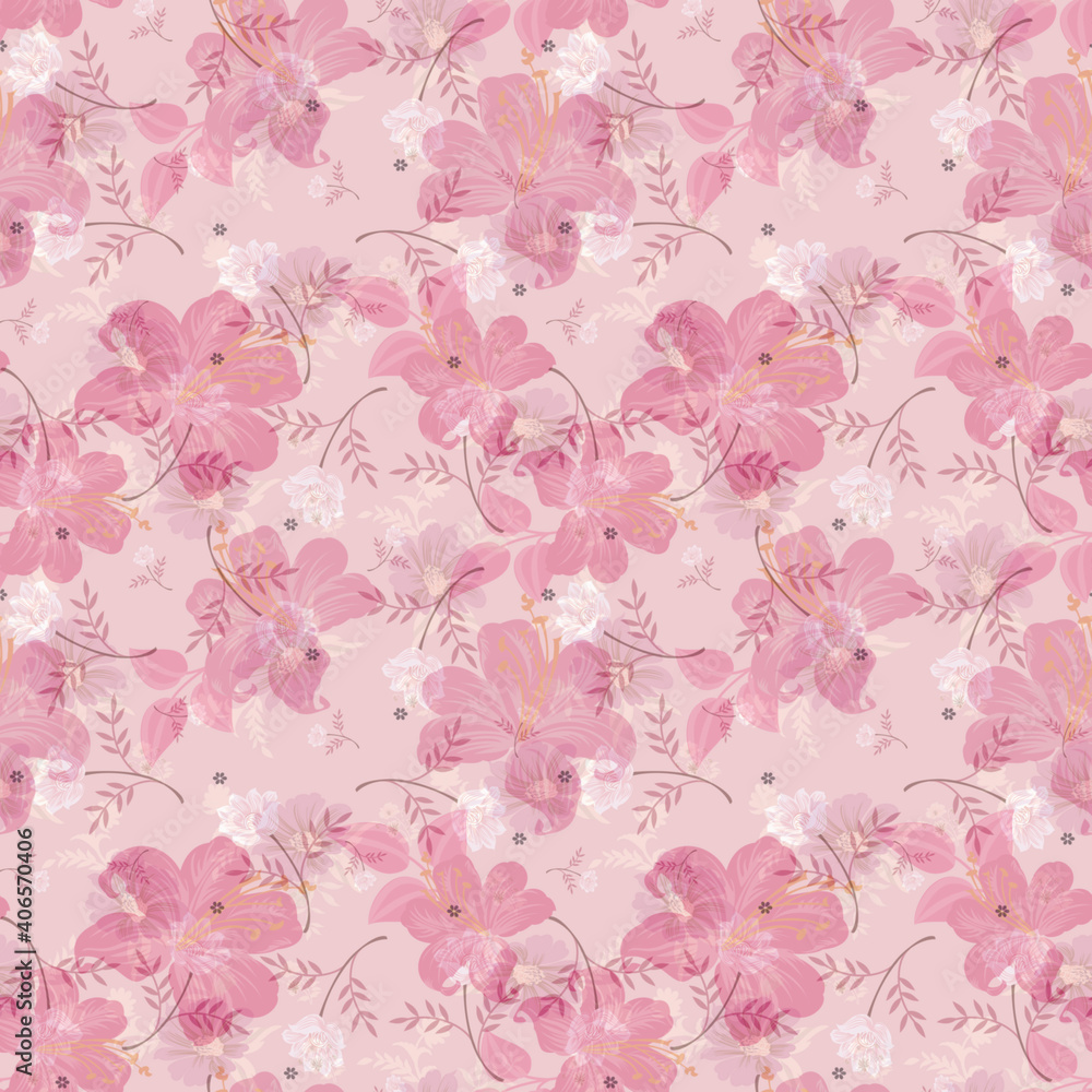 abstract digital flower design pattern on     backgorund1ok