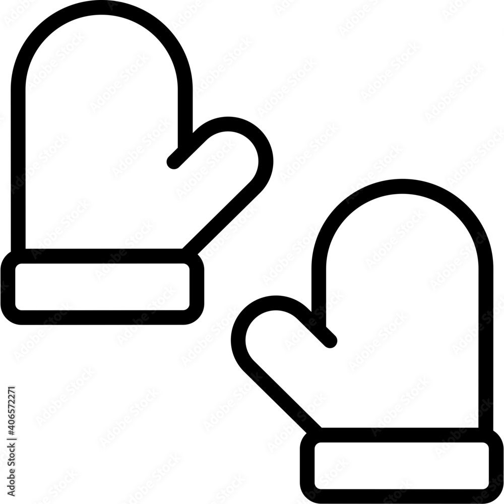 Line icon for winter gloves Line icon for winter gloves