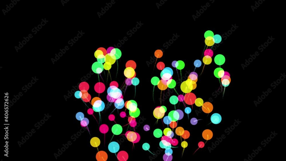 Colorful balloons computer motion graphic background Colorful balloons computer motion graphic background