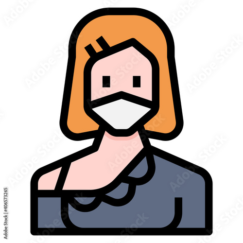 Actress icon for web element , webpage, application, card, printing, social media, posts etc.