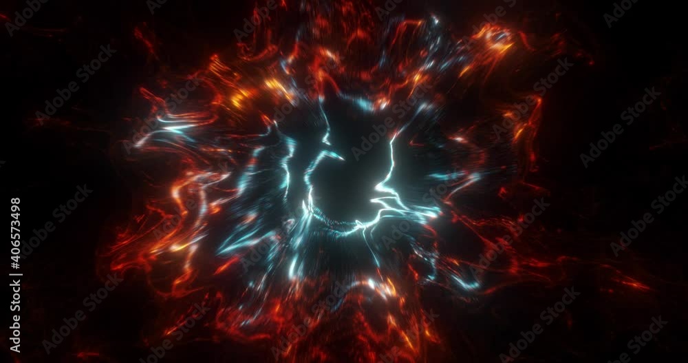 Exploding energy flowing in a rhythmic pattern. psychedelic motion ...