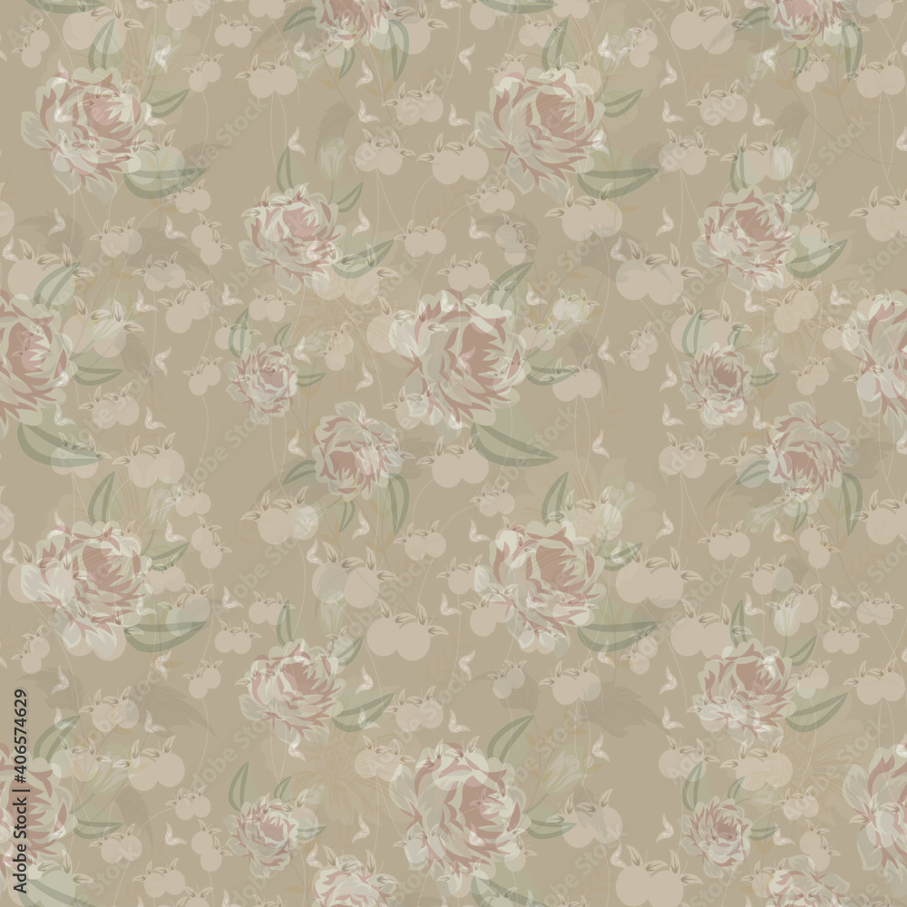 Fototapeta abstract digital flower design pattern on     backgorund1ok