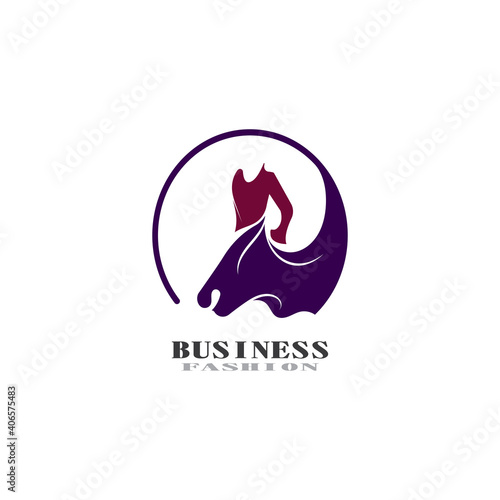 Beautiful dress woman logo simple creative for boutique logo vector design