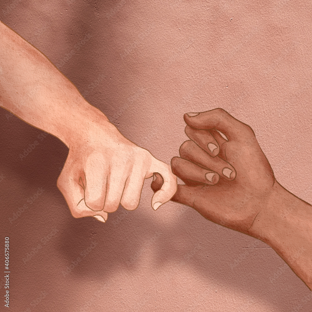 Ilustração artísticos, Pinky promise - hands