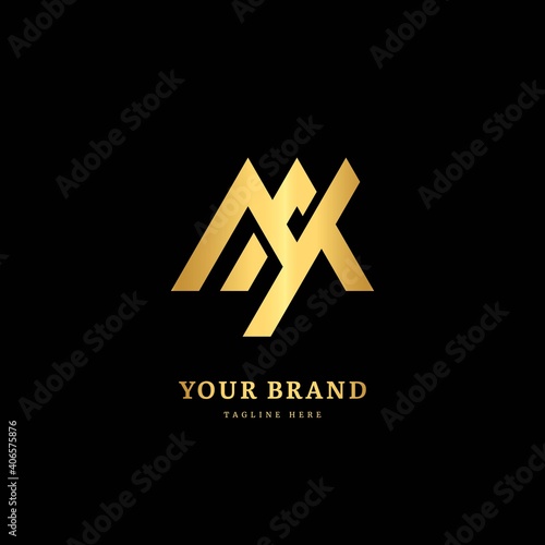 Initial letter MY with striped line. Luxury minimalist  logo design concept, fit for company and business.