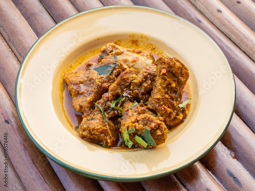 Tableau sur toile Spicy Pork ribs curry