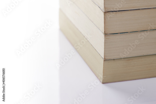 Fototapeta Naklejka Na Ścianę i Meble -  the old white book, closeup viwe