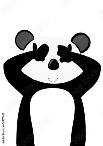 nichts sehen Panda