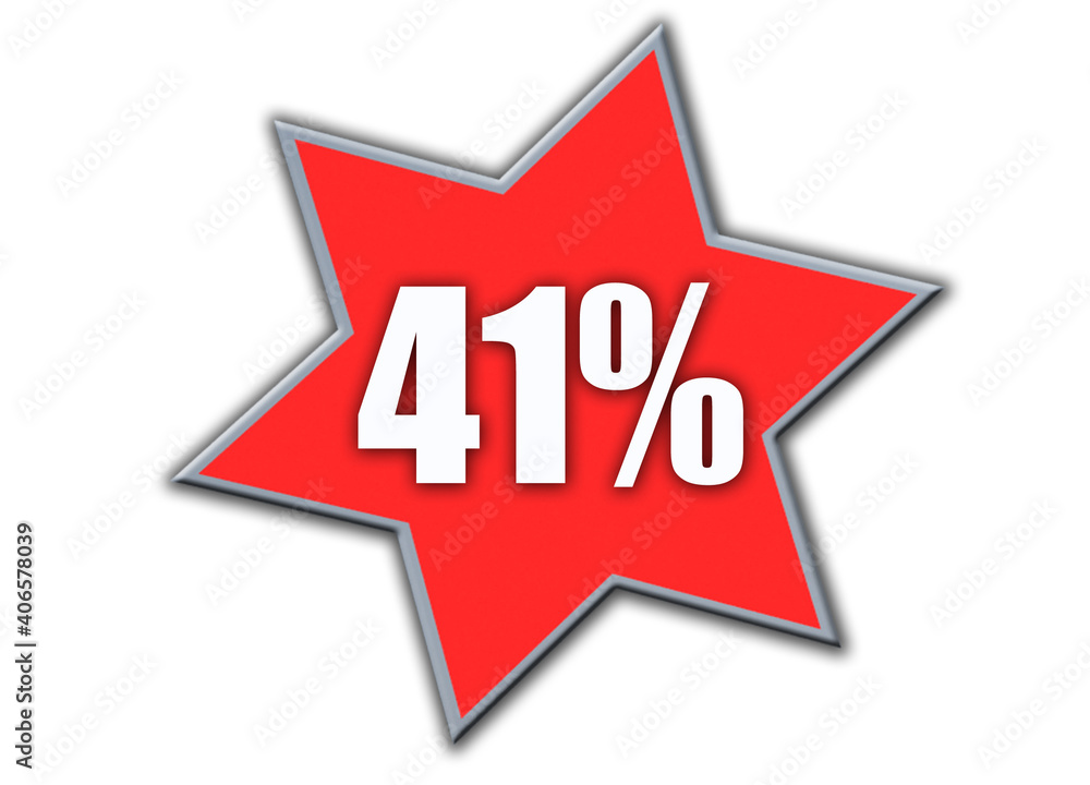 41 Percent off 3d Sign on White Background, Special Offer 41% Discount Tag, Sale Up to 41 Percent Off,big offer, Sale, Special Offer Label, Sticker, Tag, Banner, Advertising, offer Icon 41 Percent off 3d Sign on White Background, Special Offer 41% Discount Tag, Sale Up to 41 Percent Off,big offer, Sale, Special Offer Label, Sticker, Tag, Banner, Advertising, offer Icon