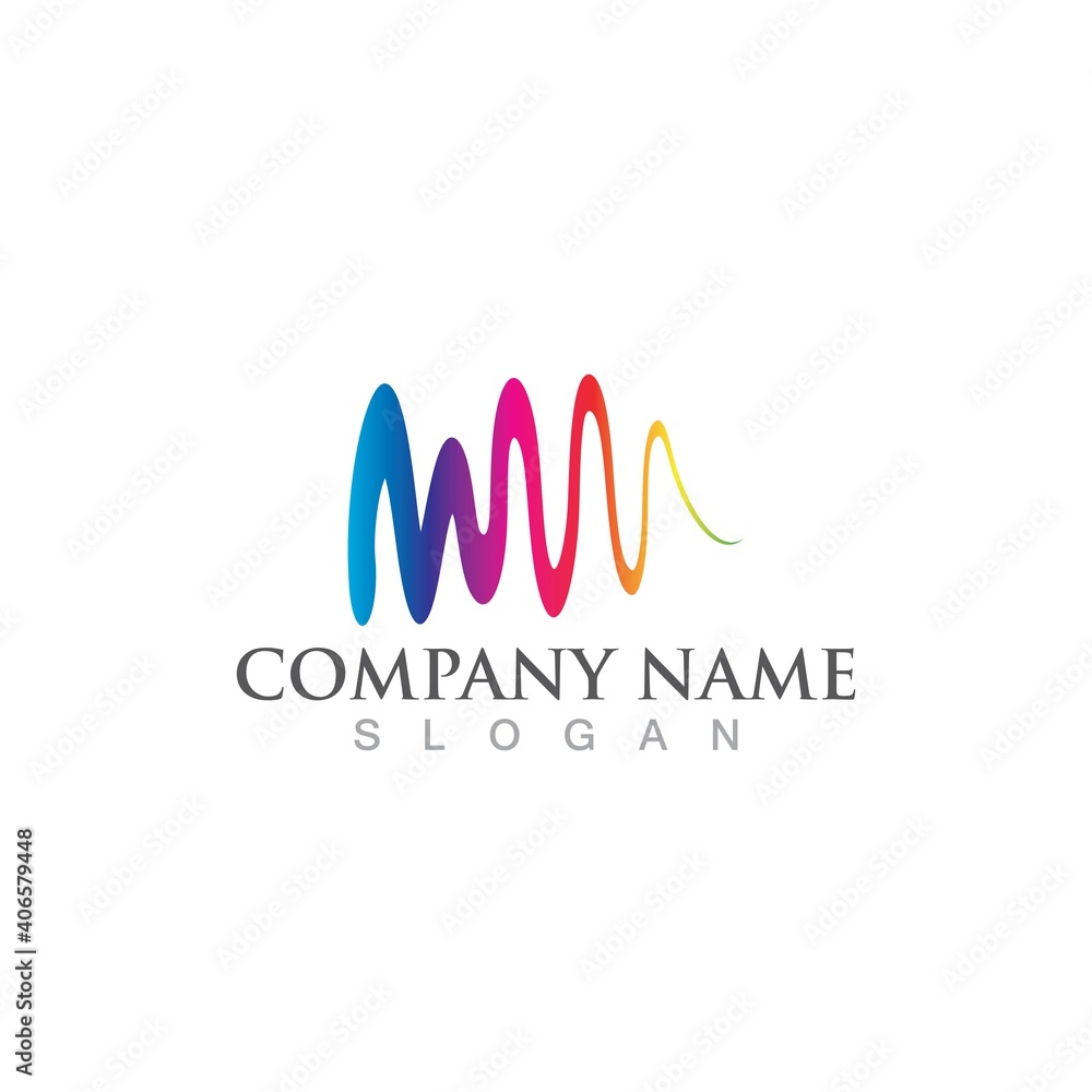 Sound waves vector illustration Sound waves vector illustration