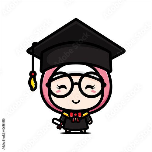 cute girl character design to be a bachelor