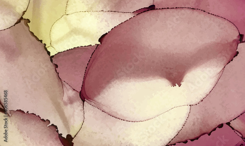 Alcohol ink vector texture banner. Fluid ink abstract background.