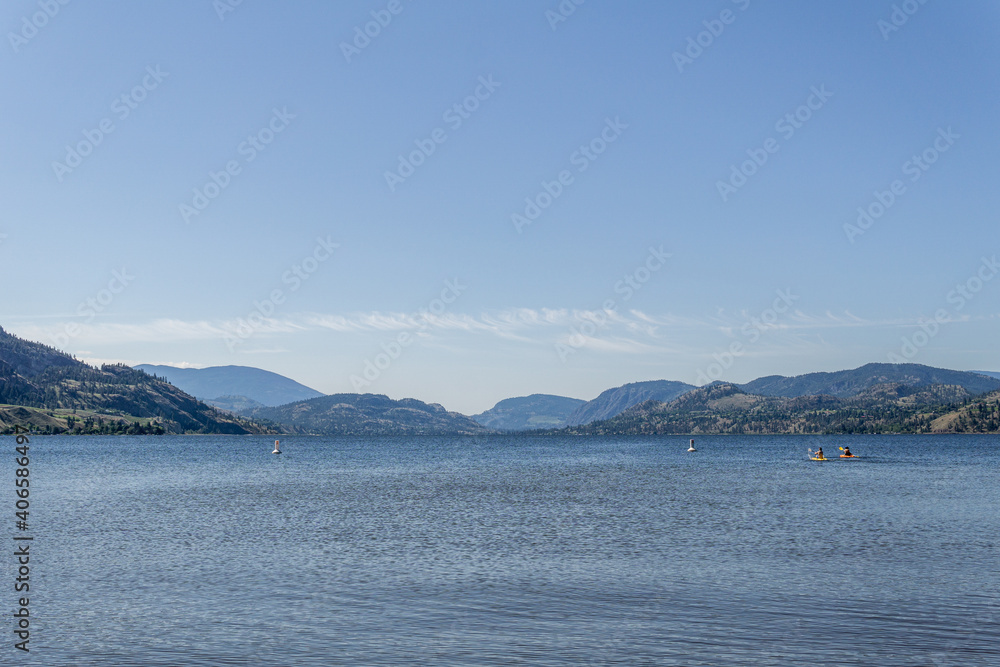 beauty sunny day on the Skaha lake British Columbia