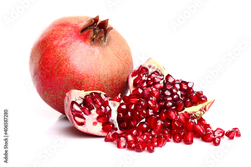 pomegranate on a white background