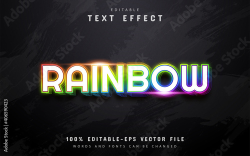 Neon rainbow text effect