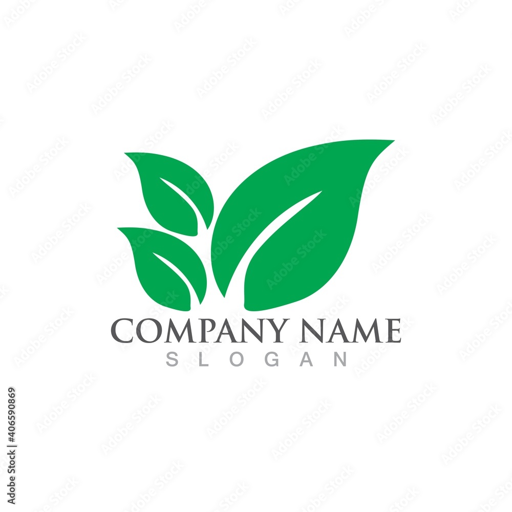 Logos of green Tree leaf ecology Logos of green Tree leaf ecology