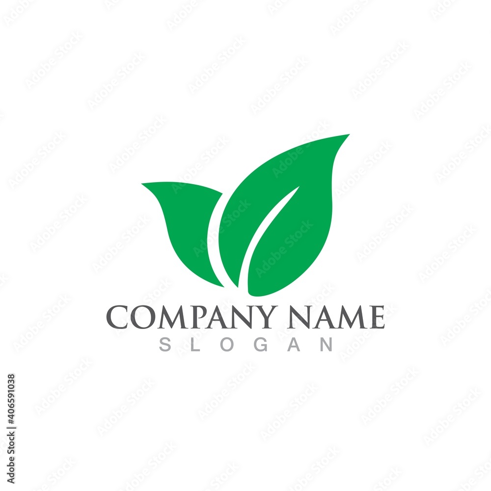 Logos of green Tree leaf ecology Logos of green Tree leaf ecology