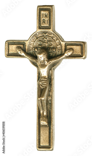 INRI Gold Metal Crucifix