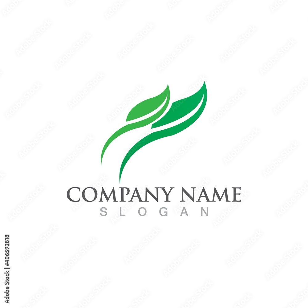 Logos of green Tree leaf ecology Logos of green Tree leaf ecology