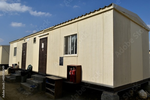 Portacabin. Portable Labors camp. porta cabin, Portable house and office cabins. Labor Camp. Porta cabin. small temporary houses. © KG