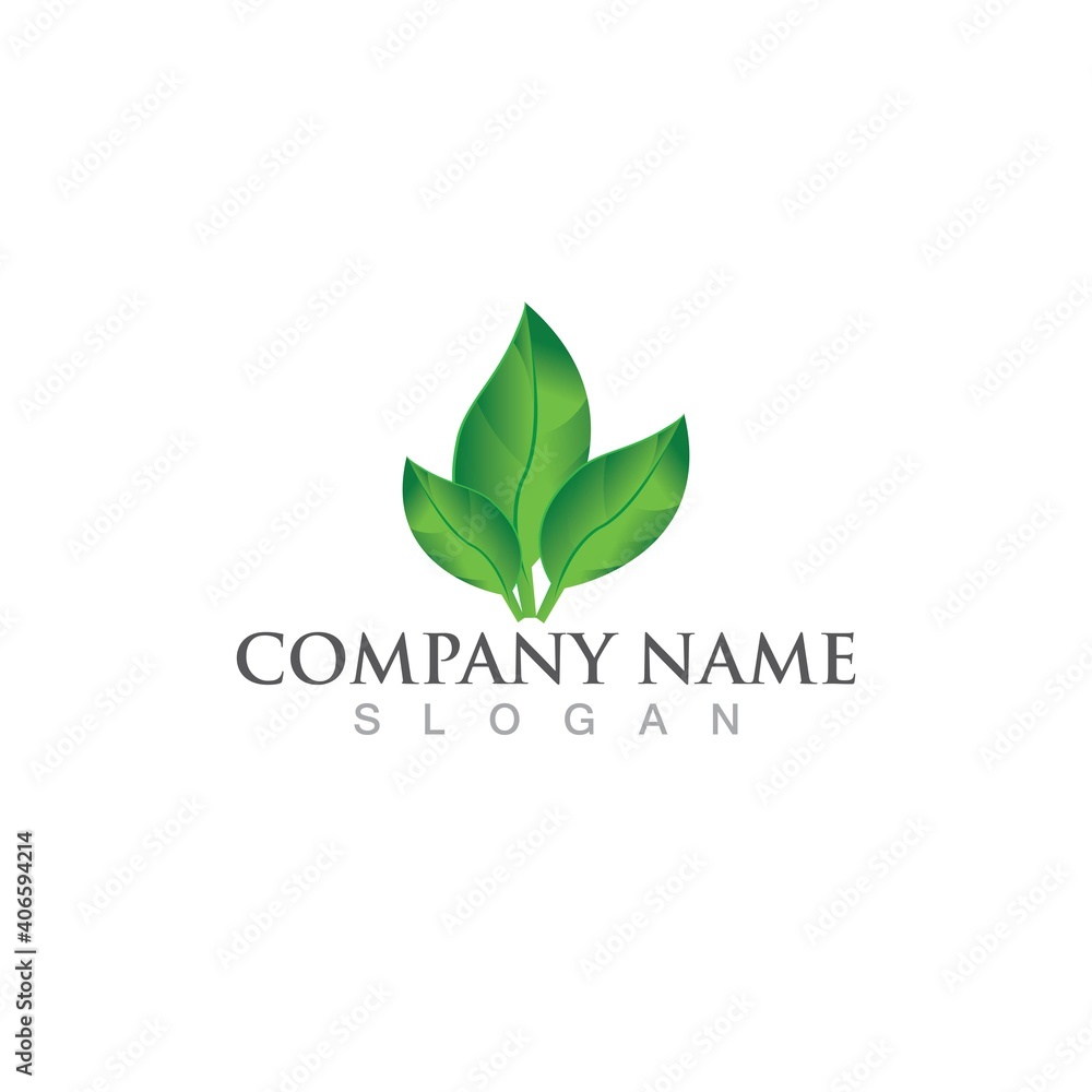 Logos of green Tree leaf ecology Logos of green Tree leaf ecology