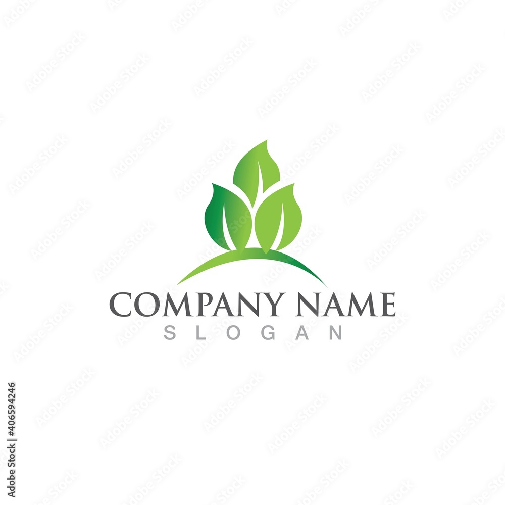 Logos of green Tree leaf ecology Logos of green Tree leaf ecology