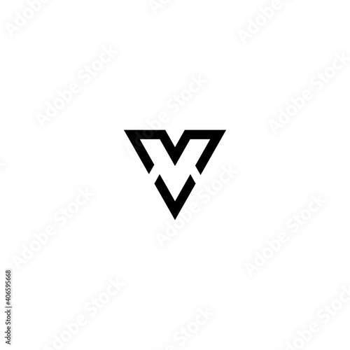 Letter MV logo design template