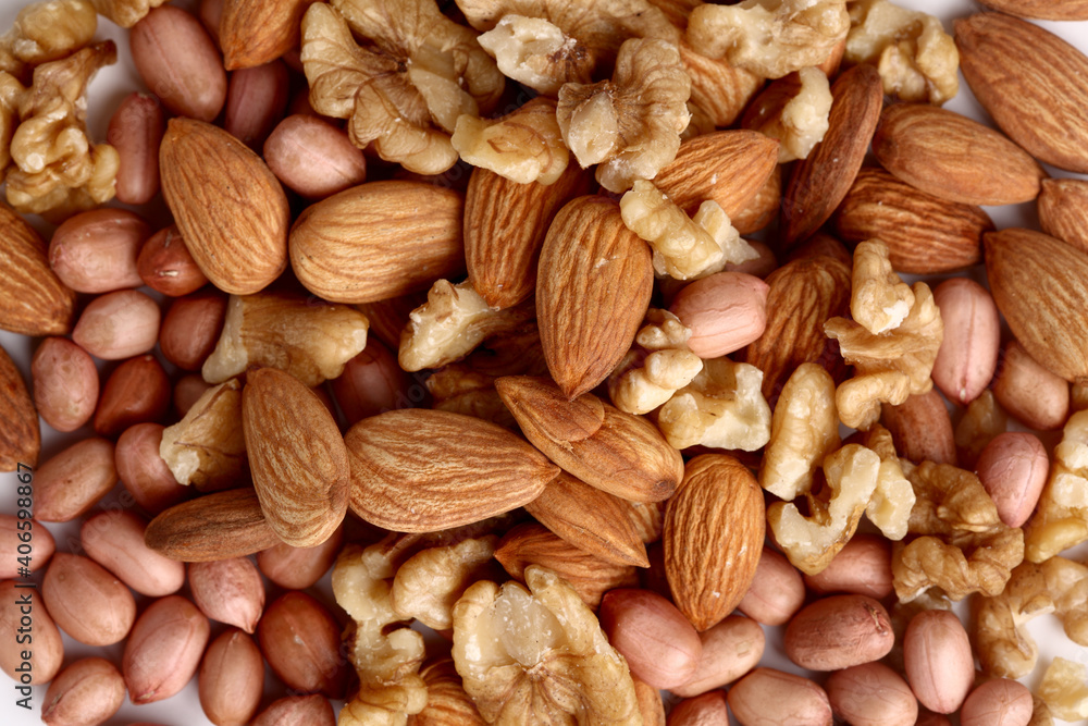 Verity Nuts Isolated on white background. Verity Nuts Isolated on white background.