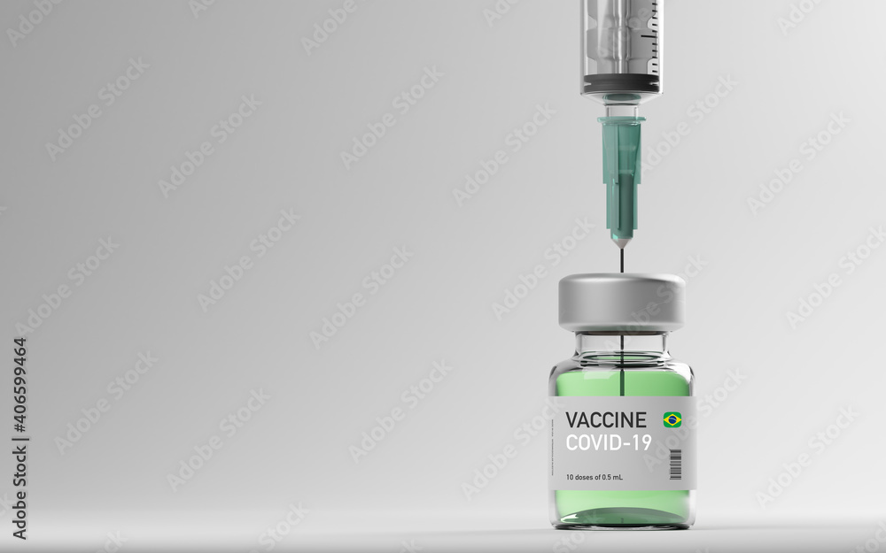 Brazil Covid-19 Vaccination Copy Space Vaccine Background Brazil Covid-19 Vaccination Copy Space Vaccine Background